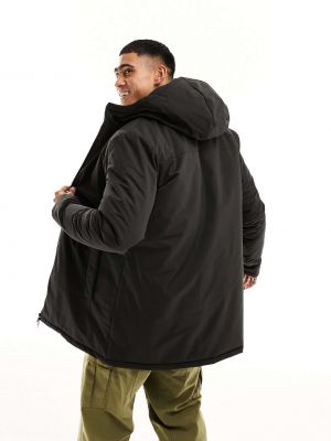 Черная утепленная куртка с капюшоном Brave Soul
