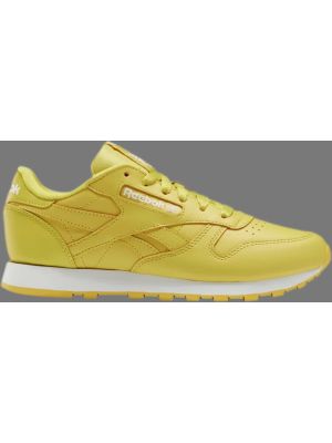 Кожаные кроссовки Reebok Classic Leather желтые