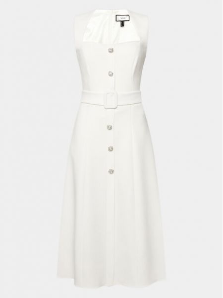 Коктейлна рокля slim Nissa бяло