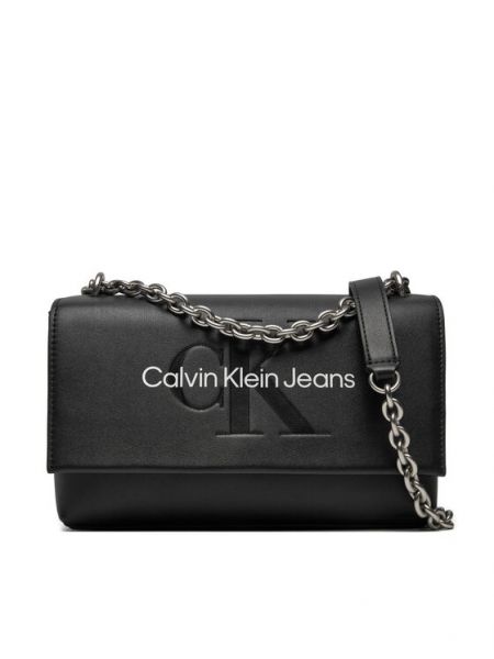 Lapos talpú táska táska Calvin Klein Jeans fekete