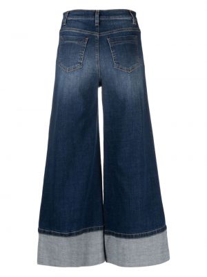 Laia lõikega kõrge vöökohaga teksapüksid Twinset sinine