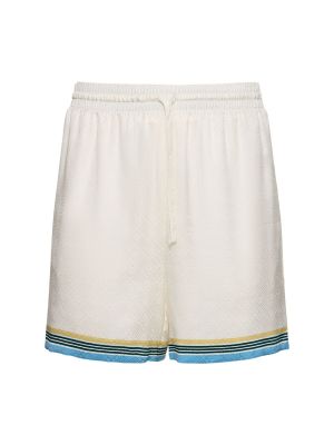Pantaloncini di seta Casablanca bianco