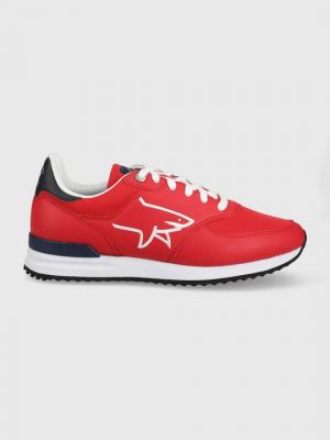 Кожаные кроссовки Paul&shark красные