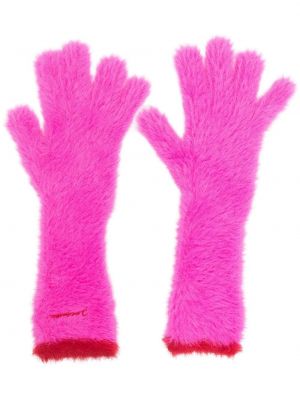 Ръкавици бродирани Jacquemus розово