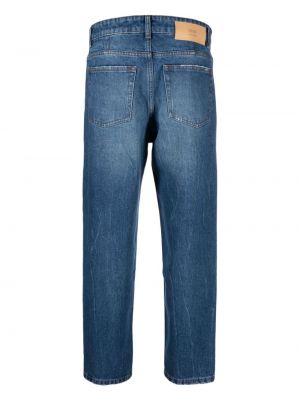 Proste jeansy z niską talią Ami Paris niebieskie