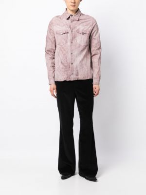 Kožená bunda s oděrkami Giorgio Brato růžová