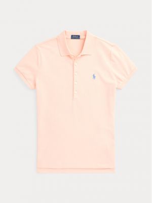 Поло тениска с копчета Polo Ralph Lauren оранжево