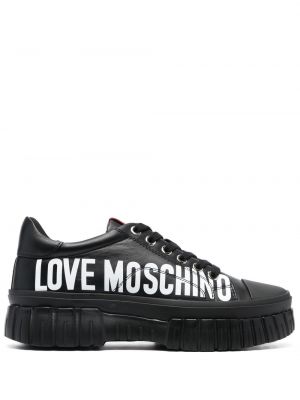 Baskets à imprimé Love Moschino noir