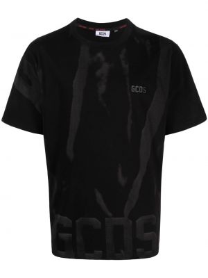 Памучна тениска с принт Gcds черно