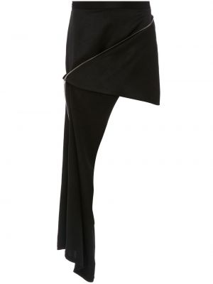 Mini sukně na zip z polyesteru Jw Anderson - černá