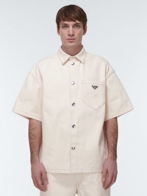 Rifľová košeľa Prada biela