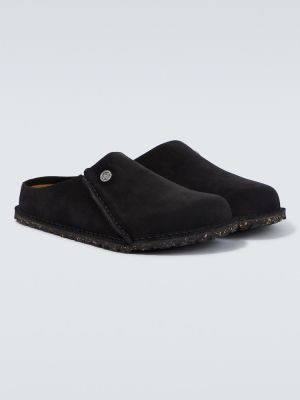 Kožne papuče Birkenstock crna