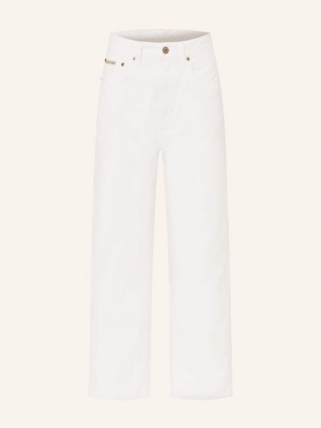 Klasické straight fit džíny Calvin Klein bílé