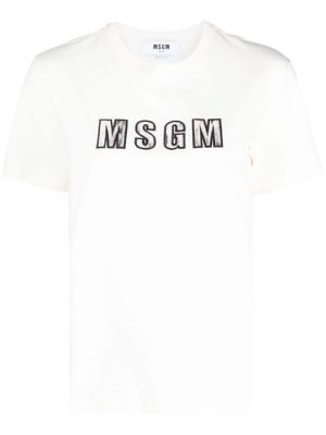 T-shirt ricamato Msgm