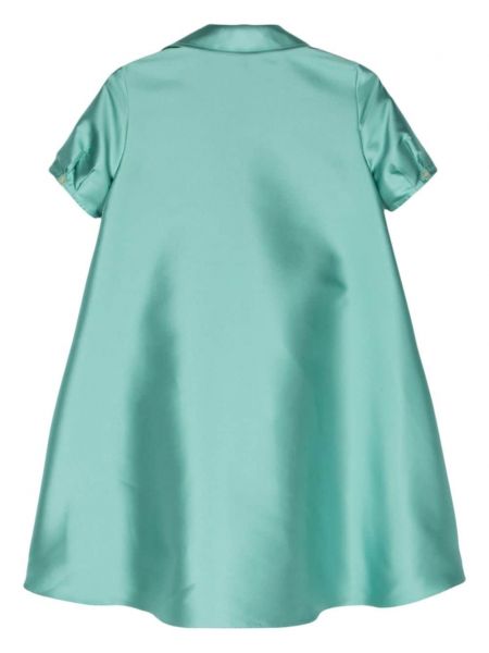 Satynowa sukienka koktajlowa Blanca Vita zielona