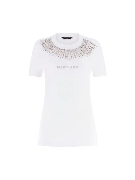 Slim fit t-shirt Marciano Guess weiß