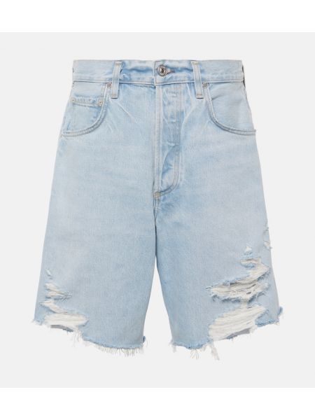 Shorts di jeans distressed Citizens Of Humanity blu