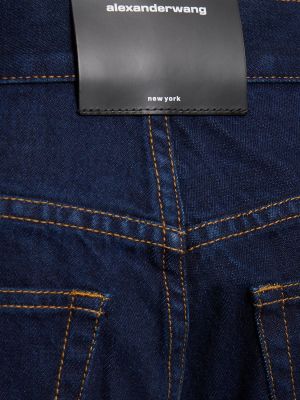 Bavlnené džínsy s rovným strihom Alexander Wang modrá
