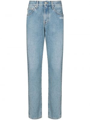 Trykt slank jeans med normal passform Off-white