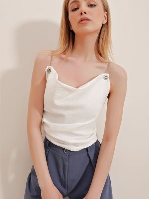 Bluzka Trend Alaçatı Stili biała