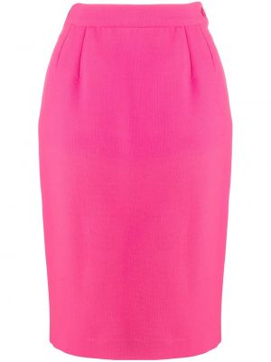 Falda de tubo ajustada de cintura alta Yves Saint Laurent Pre-owned rosa
