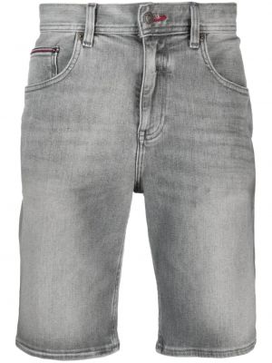Kratke jeans hlače z nizkim pasom Tommy Hilfiger siva