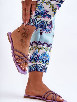 Sandali s črtami Kesi vijolična