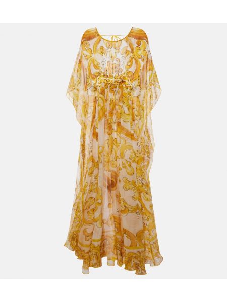 Chiffon silke maxi kjole Dolce&gabbana