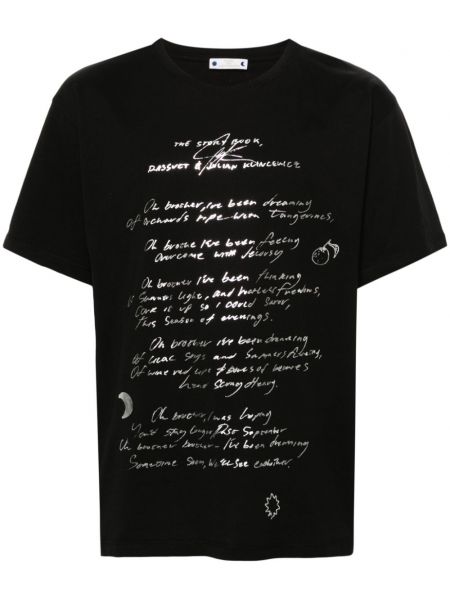Βαμβακερή μπλούζα με σχέδιο Rassvet μαύρο