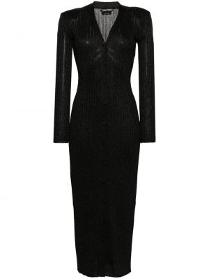 Πλεκτή μάξι φόρεμα Tom Ford μαύρο