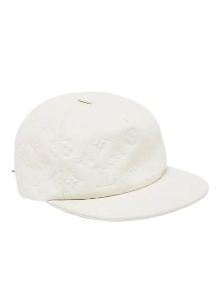 Sombrero de cuero Louis Vuitton Vintage blanco