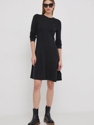 Sukienka mini wełniana Tommy Hilfiger czarna