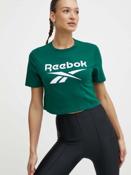 Pamučna majica Reebok zelena