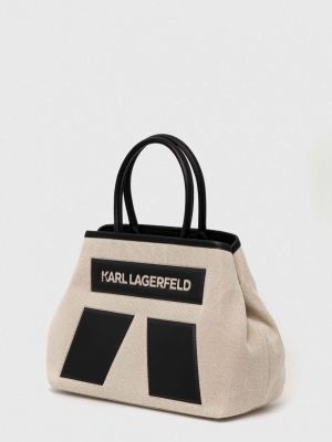 Shopperka Karl Lagerfeld beżowa
