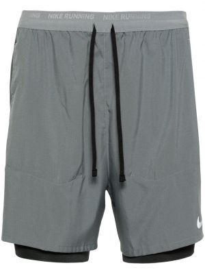 Pantaloni scurți din fleece cu imagine cu imagine Nike gri