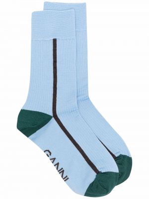 Чорапи Ganni синьо