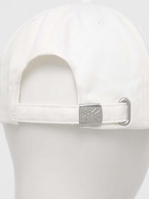 Șapcă din bumbac United Colors Of Benetton alb