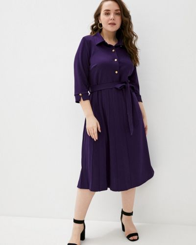 Платье-рубашка Olsi фиолетовое