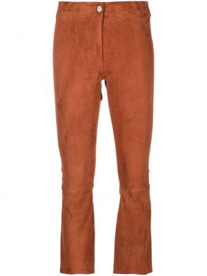 Semišové kalhoty Arma oranžové