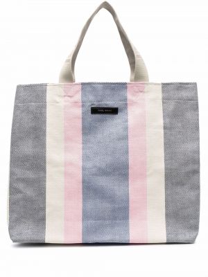 Stripete shoppingbag Isabel Marant rosa