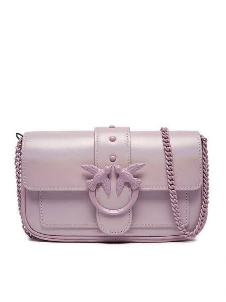 Listová kabelka s vreckami Pinko fialová