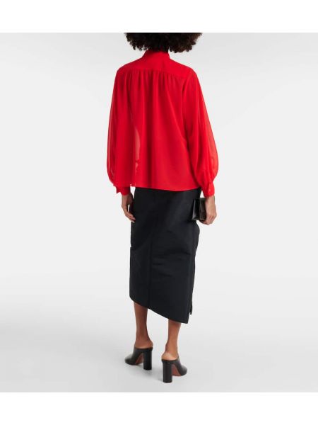 Блуза с волани Noir Kei Ninomiya червено