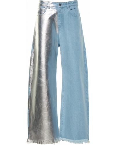 Bavlněné džíny s klučičím střihem Marques'almeida modré