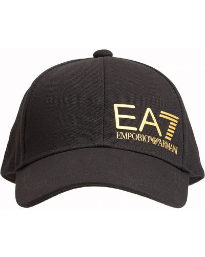 Памучна шапка с козирки Ea7 Emporio Armani бяло