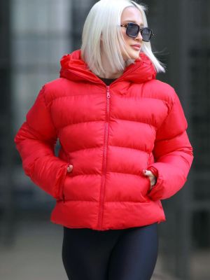 Kapucnis kabát Madmext piros