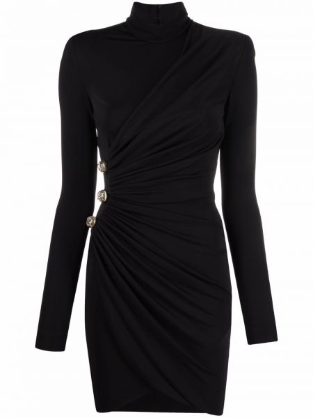 Mini vestido drapeado Elie Saab negro