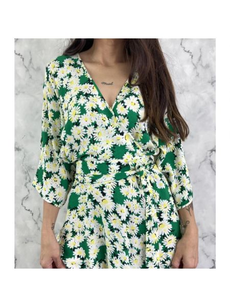 Sukienka midi w kwiatki Diane Von Furstenberg zielona