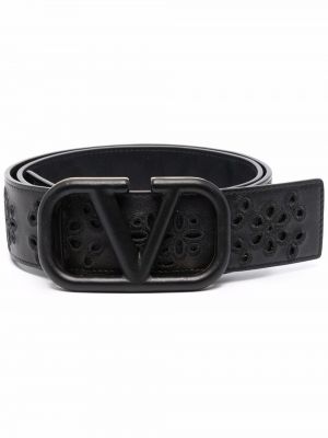 Cinturón con bordado Valentino Garavani negro