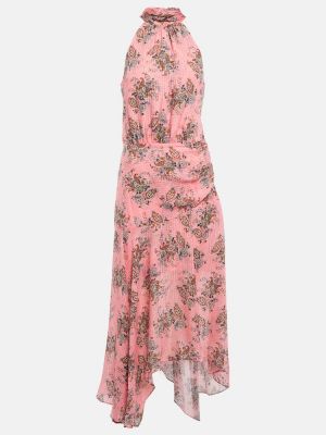 Květinové midi šaty Veronica Beard růžové