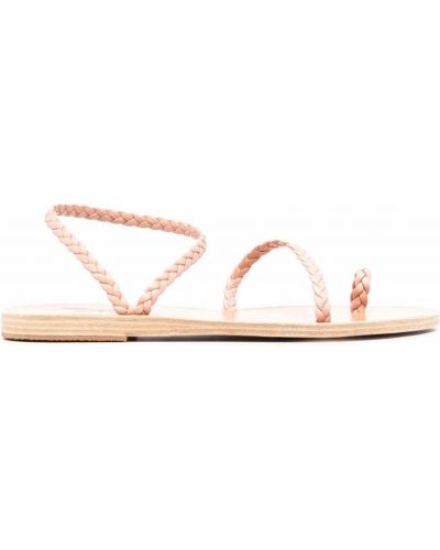 Lær sandaler med reim Ancient Greek Sandals rosa